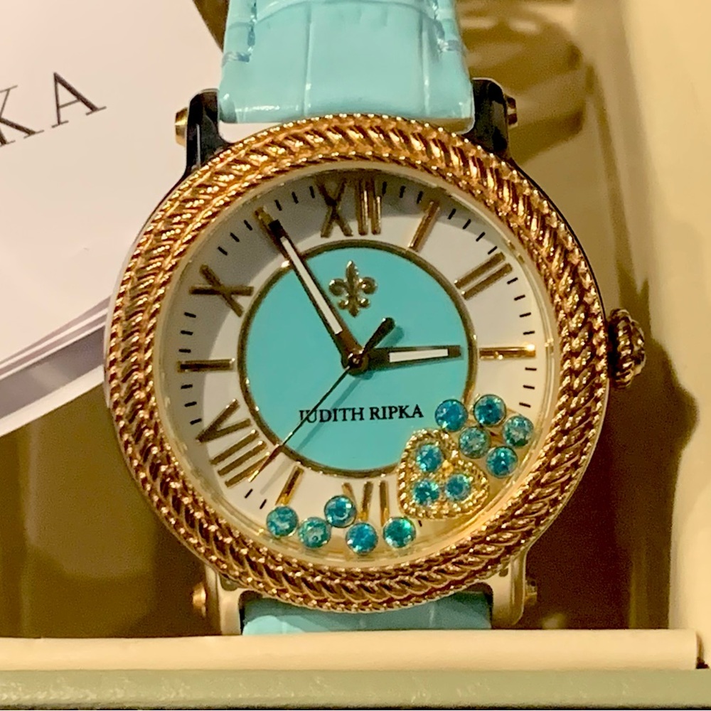 NIB Judith Ripka Odyssey Floating Heart Watch
